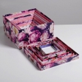 Подарочная коробка "Цветочная" 10.2 х 10.2 х 6 см